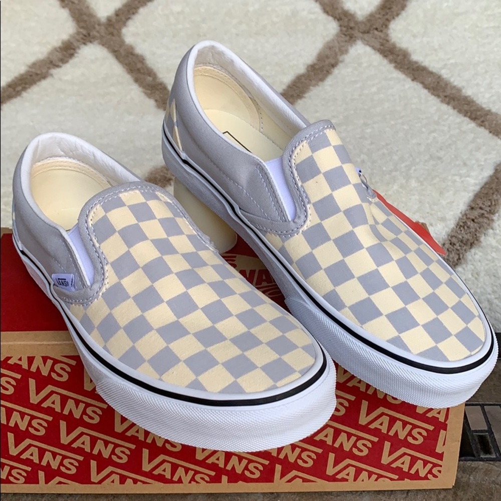 VANS CLASSIC SLIP ON CHECKERBOARD GREY DAWN men’s - Picture 7 of 16